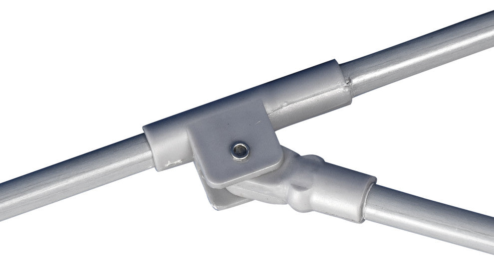 11' Fiberglass Umbrella Silver Anodized, Palm, 11'