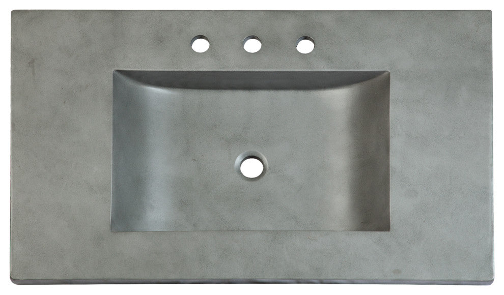 42" Single Bathroom Cement Vanity Top with Sink