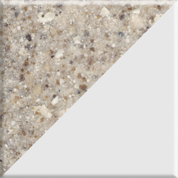 Transolid Savannah 25"x22" Single Bowl Vanity Top for 4" Centerset Faucet, Latte