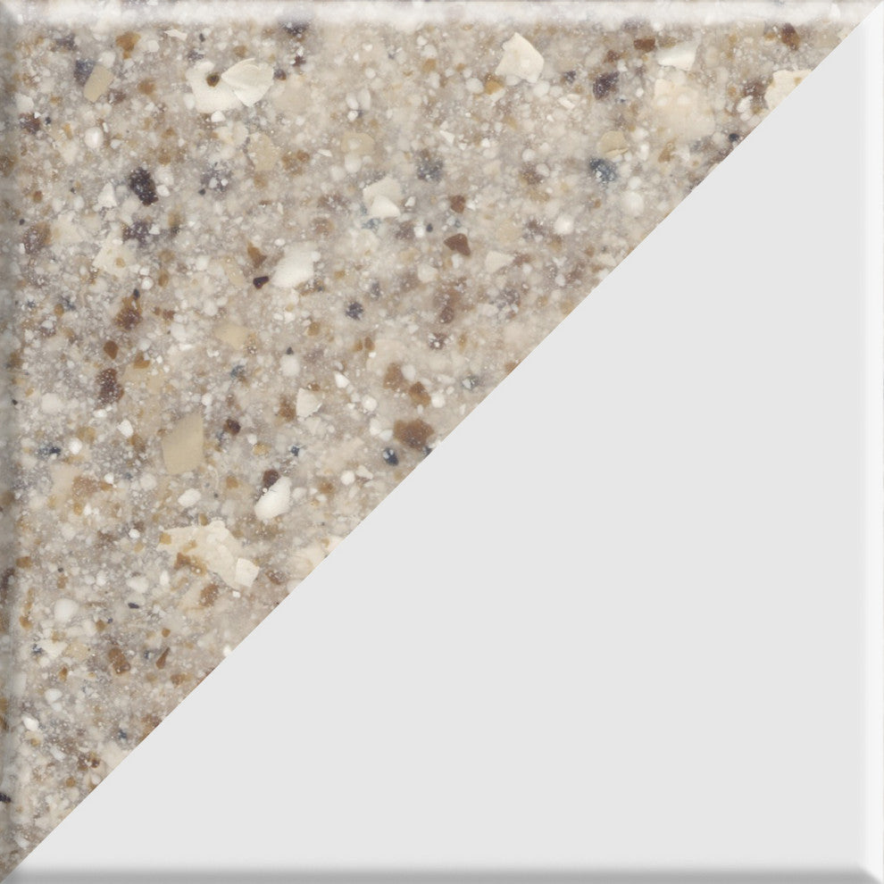 Transolid Savannah 25"x22" Single Bowl Vanity Top for 4" Centerset Faucet, Latte