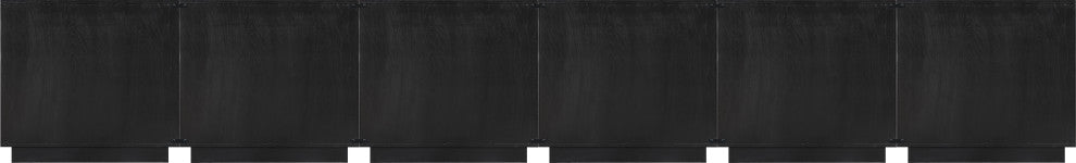 Navona Oak Veneer Sideboards / Buffet, Black, 6pc