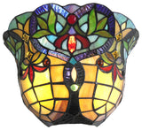 CHLOE Lighting BERTRAM Tiffany-style 1 Light Victorian Indoor Wall Sconce 12"