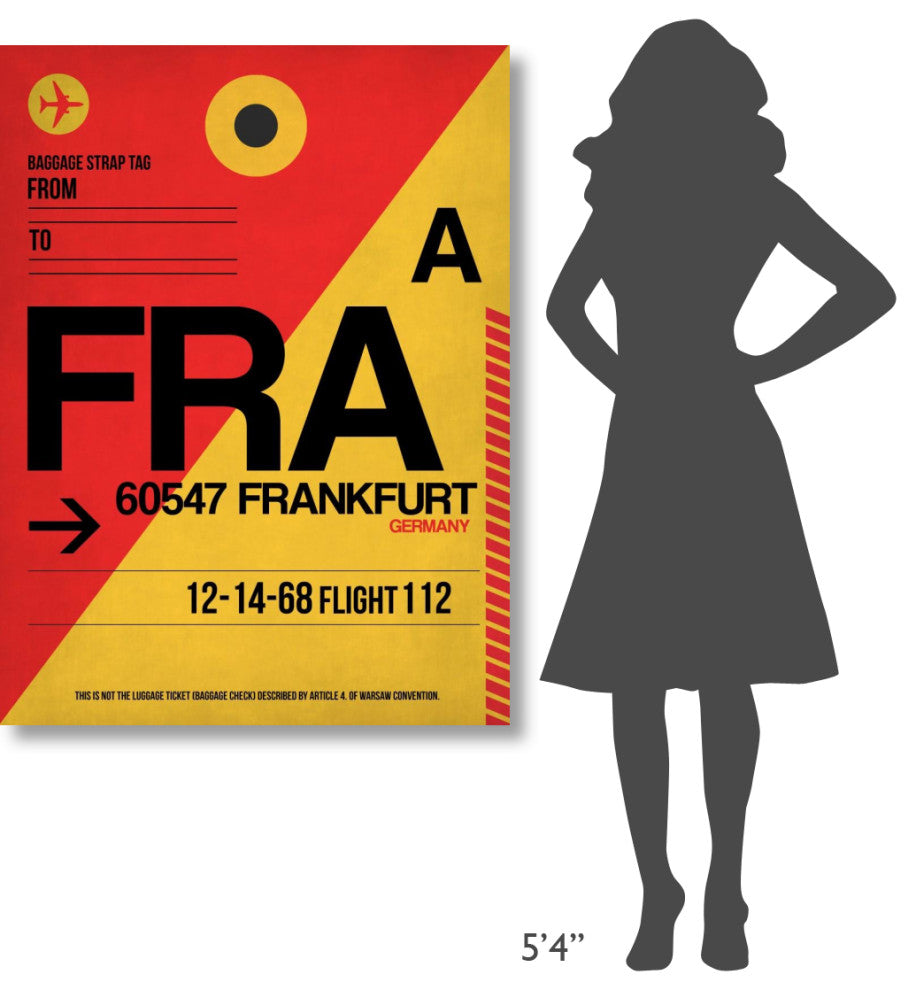 "FRA Frankfurt Luggage Tag 2" Fine Art Print