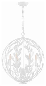 Crystorama Lighting Group 506 Broche 6 Light 21"W Taper Candle - Matte White