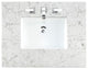 De Soto 120" Bright White Double Vanity Suite, 3cm Jasmine Pearl Top