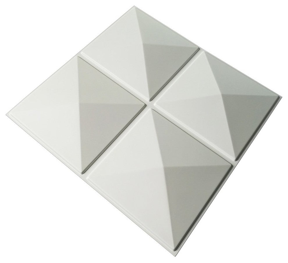 19.7"x19.7" Art3d Eco 3D Wall Panels Textured Design Board, White, Set of 12