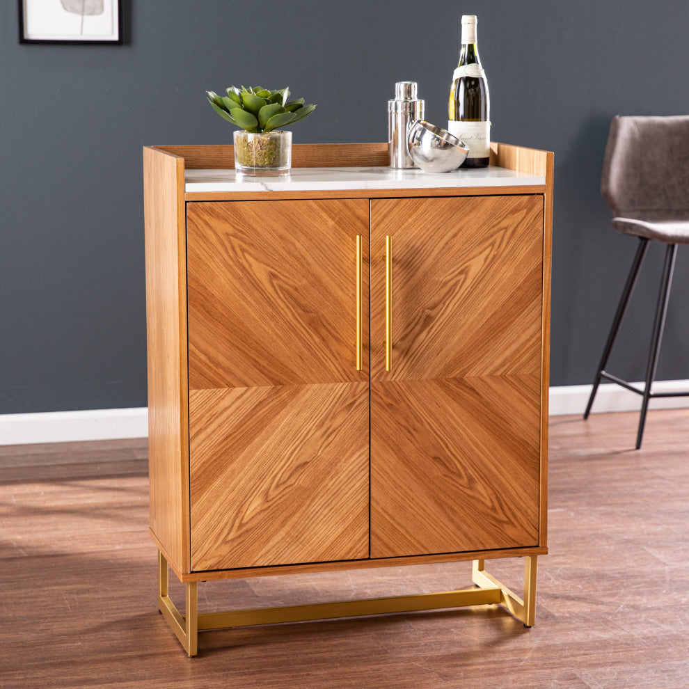 Amber Bar Cabinet With Wine Storage