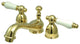 Kingston Brass Mini-Widespread Bathroom Faucet With Brass Pop-Up, Polished Brass
