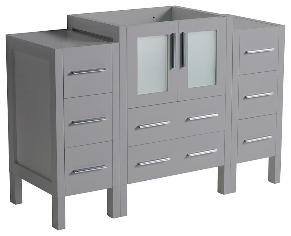 Torino Modern Bathroom Cabinet, Gray, 48"