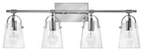 Hinkley Foster Large Four Light Vanity, Chrome