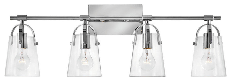 Hinkley Foster Large Four Light Vanity, Chrome