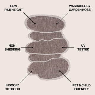 Jasper Modern Rustic Abstract Indoor/Outdoor Shaped Area Rug