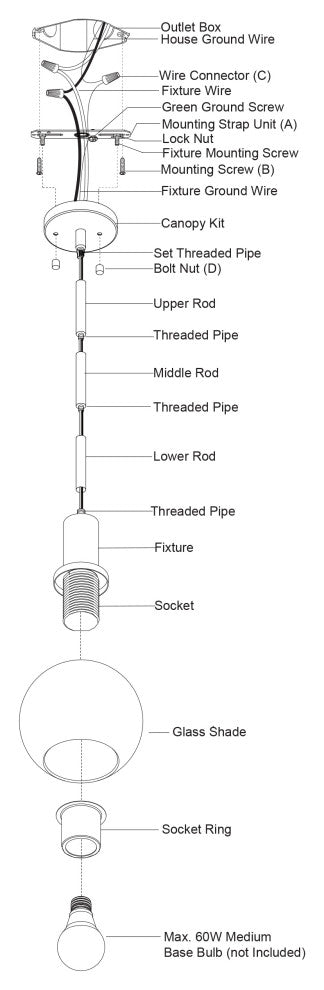 Marshall Matte Black Transitional Mini Pendant Ceiling Light Clear Glass Globe