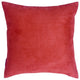 Pillow Decor - 18 x 18 Royal Suede Red Throw Pillow