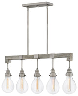Hinkley Denton Small Five Light Linear, Pewter