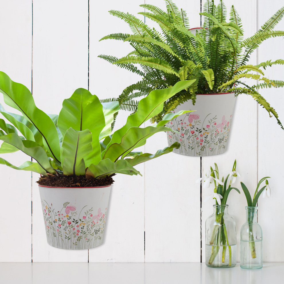2 Piece Meadow Flowers Wall Planter Set