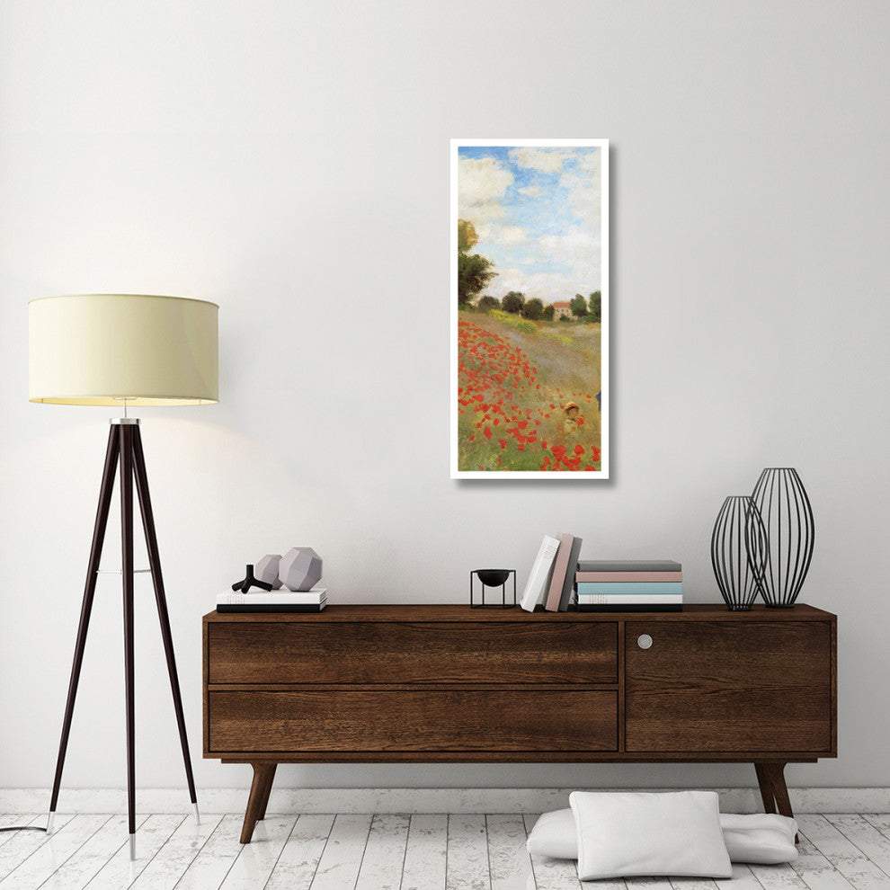 "Field Of Poppies (Les Coquelicots) 1873 (center)" Paper Art, 21"x46"