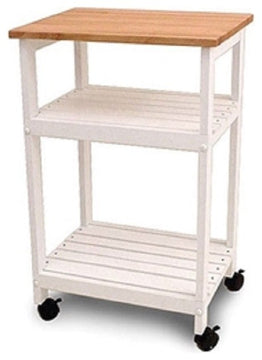 White Kitchen Microwave Cart