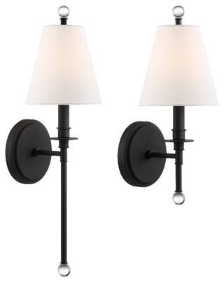 Crystorama Riv-382-Bf Riverdale 1 Light Black Forged Sconce