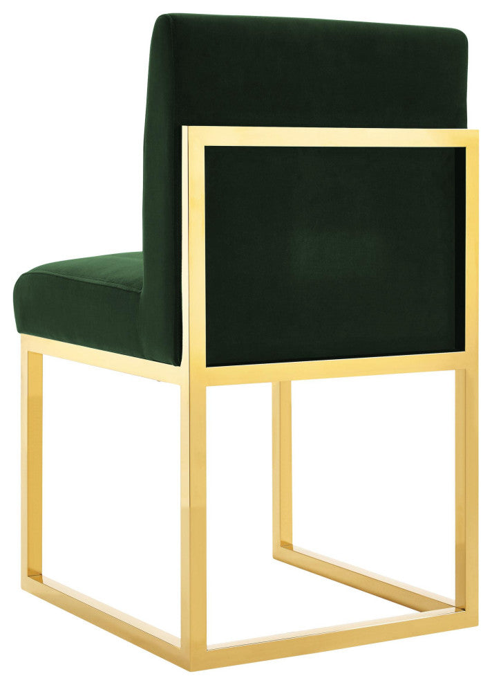 Haute Forest Green Velvet Chair