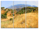 "Cyprus Landscape Panoramic View" Art Print Canvas, 3 Panels, 36"x28"