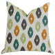Wild Ingrid Ikat Multi Color Luxury Throw Pillow, 20"x26" Standard