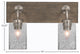 Oxbridge, Bath Bar, Graphite & Painted Distressed Metal, 4" Smoke Bubble