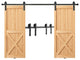 VEVOR 8FT Sliding Barn Door Hardware Closet Track Kit for Double Doors I Hanger