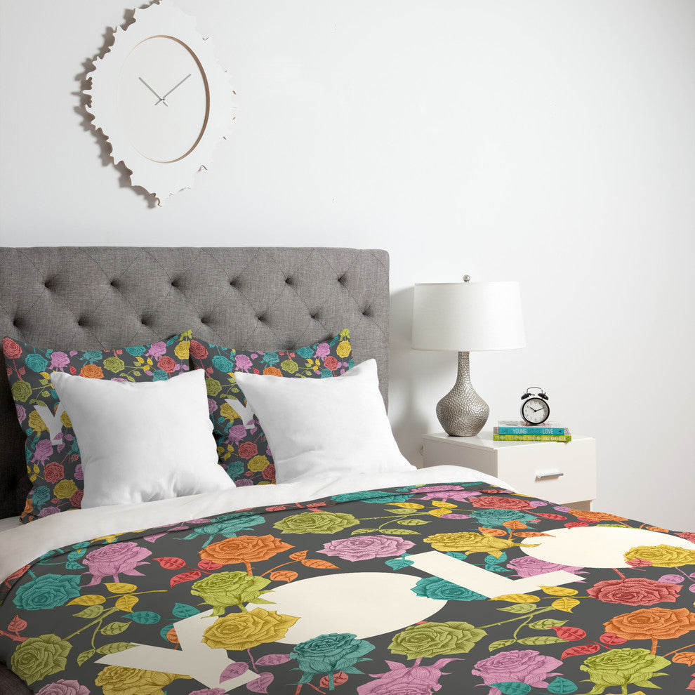 Deny Designs Bianca Green Yolo Duvet Cover - Lightweight