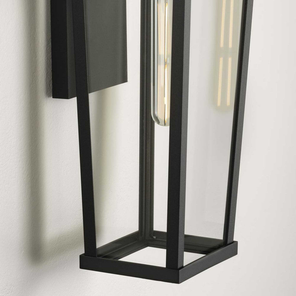 Tryon One-Light Black New Traditional Outdoor Wall Lantern, 7x7x18"