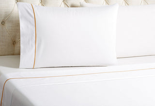 Single Line Pillowcases, Set of 2, White, Standard