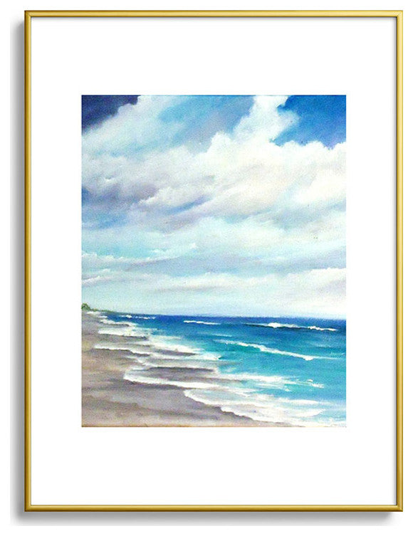 Rosie Brown Beach 1 Metal Framed Art Print