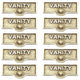 10 Switch Plate Tags VANITY Name Signs Labels Lacquered Brass |