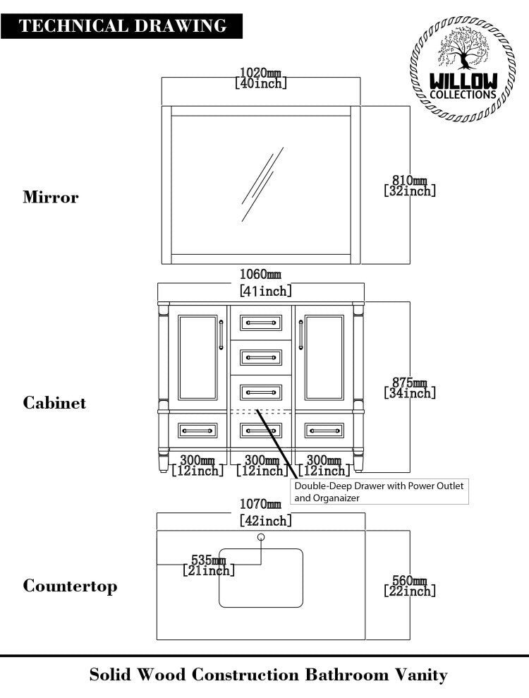 Aberdeen 42 Single Sink Bath Vanity in Pewter Green 2" Carrara Quartz