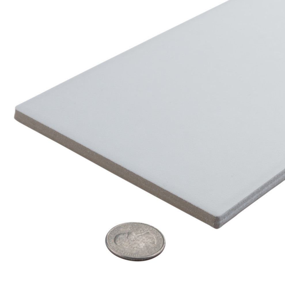 BioTech Piscina Brick Porcelain Floor and Wall Tile, Blanco Matte