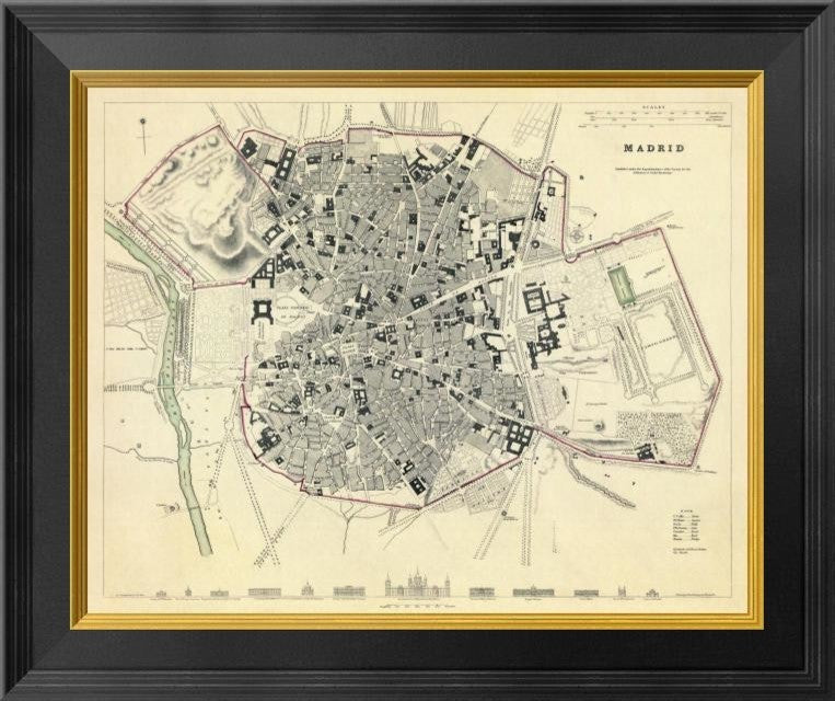"Madrid, Spain, 1831"  by Society for the Diffusion of Useful Knowledge, 20x17"