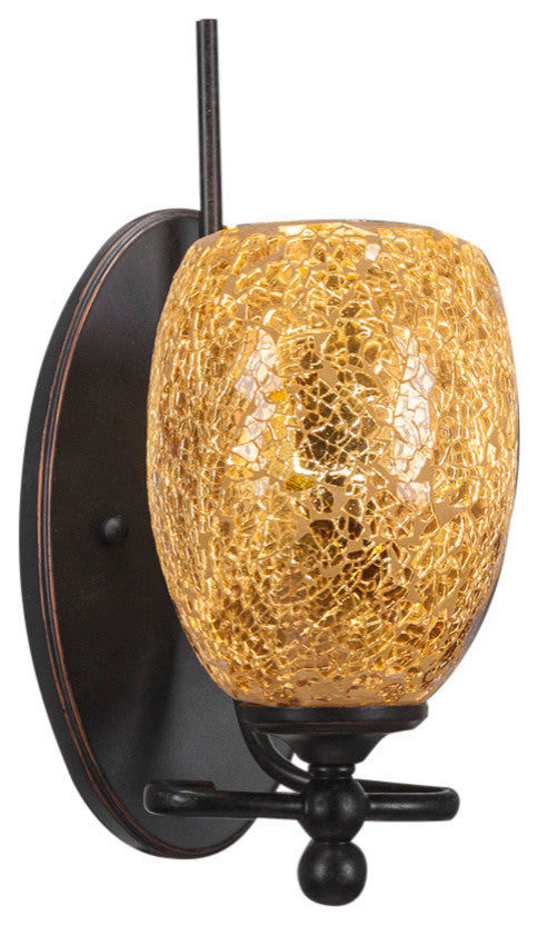 Capri 1-Light Wall Sconce, Gold Fusion