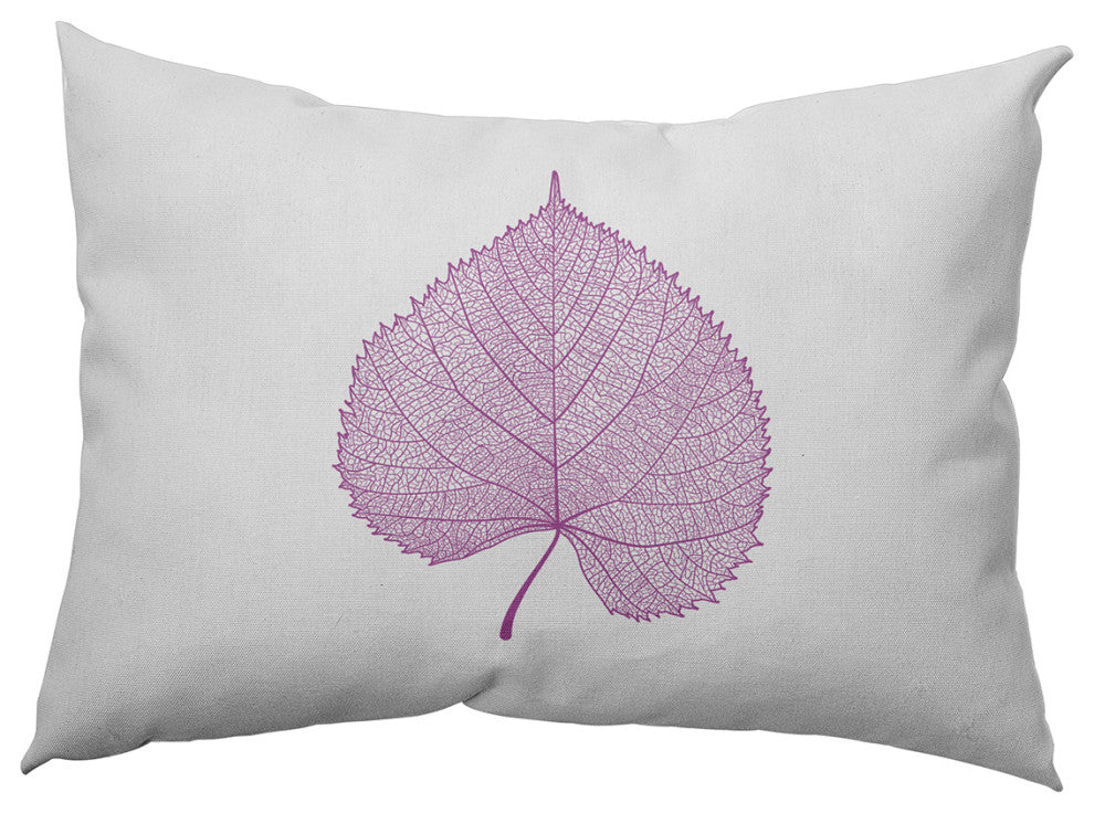Leaf Study Accent Pillow, Orchid, 14"x20"
