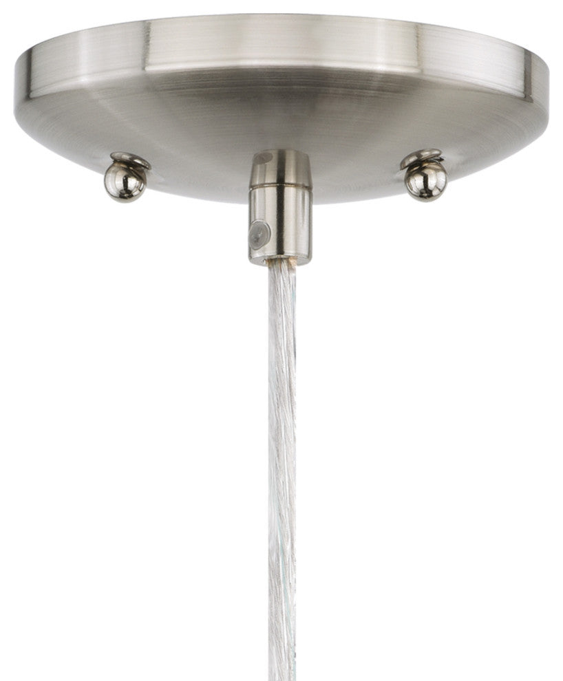 Milano 4.75" Mini Pendant Marble Swirl Glass Satin Nickel