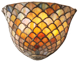 8 Wide Tiffany Fishscale Wall Sconce