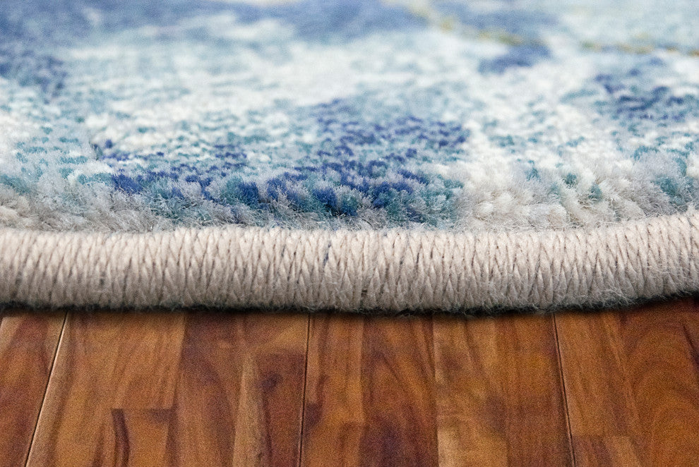 Eclipse 63322-6141 Area Rug, Cream Blue, 5'3"x7'7"