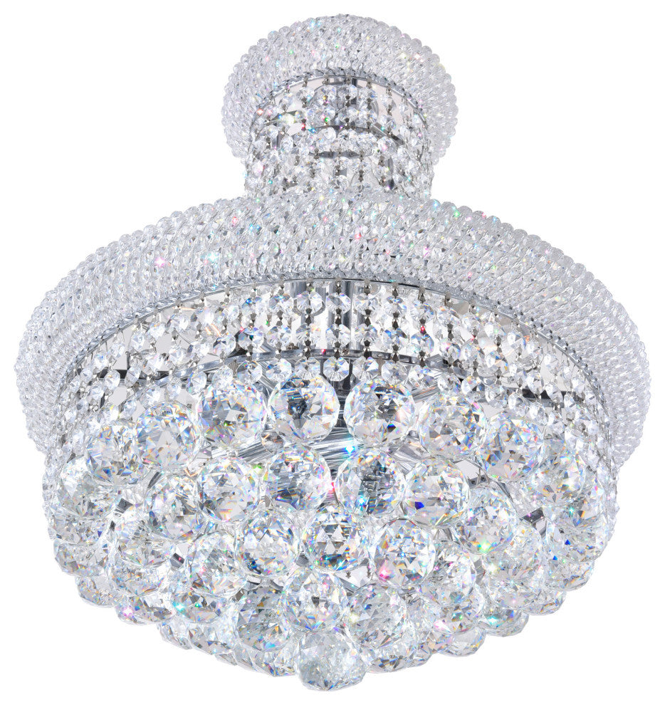 Empire 8 Light Down Chandelier With Chrome Finish