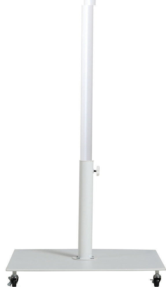 Fiji Patio Umbrella and Base, Navy, Matte White Pole, Matte White Belize Base
