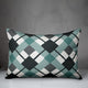Blue Argyle Throw Pillow
