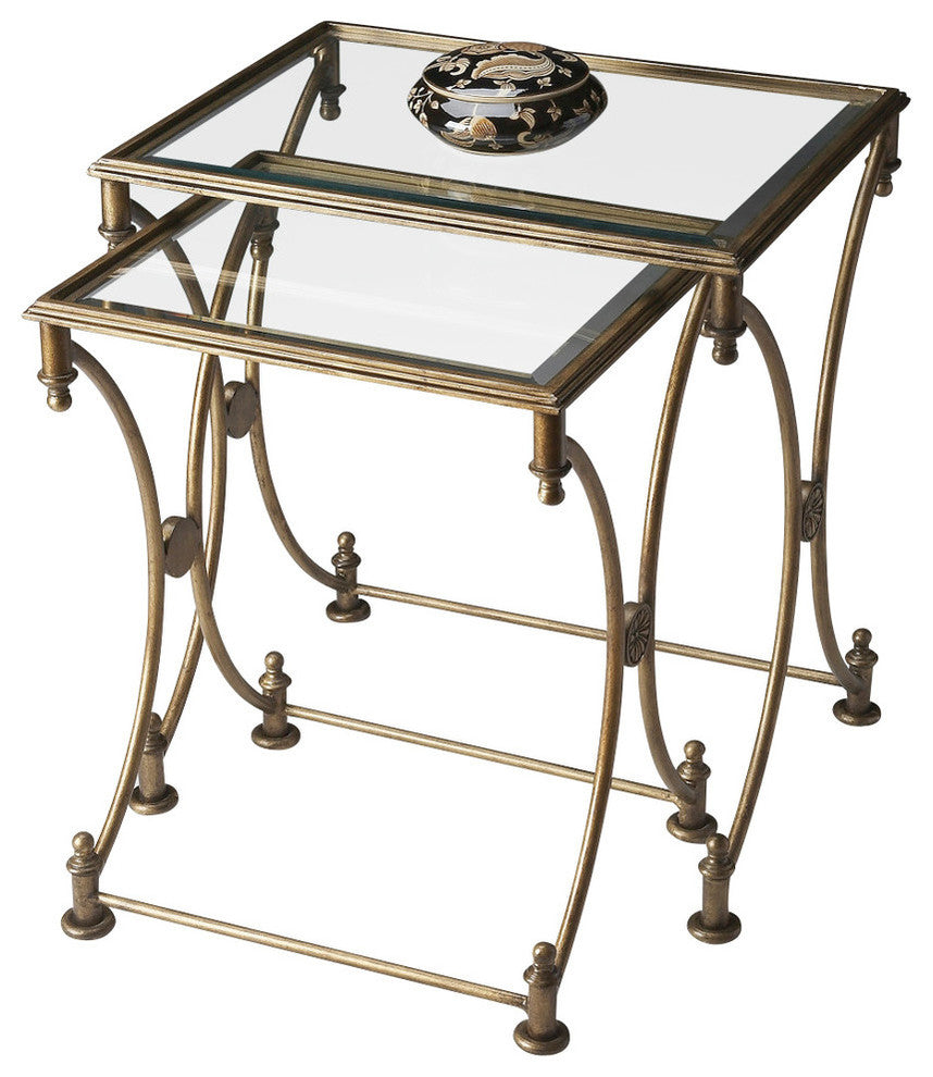 Butler Beverly Antique Gold Nesting Tables