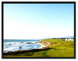 Halfmoon Bay Golf Course Photo Print on Canvas with Picture Frame, 22"x29"