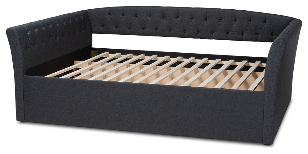 Qintal Upholstered Queen Size Daybed, Dark Gray