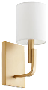 Quorum 5210-1-80 1-Light Wall Mount, Aged Brass