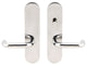 Munich Lever, Tubular Passage With Privacy Bolt, RH, Polished Stainless Steel