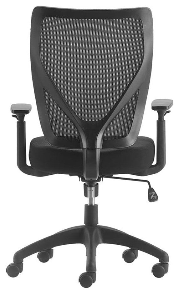 Serta Works Production Jet Black Mesh Office Chair with Nylon Base